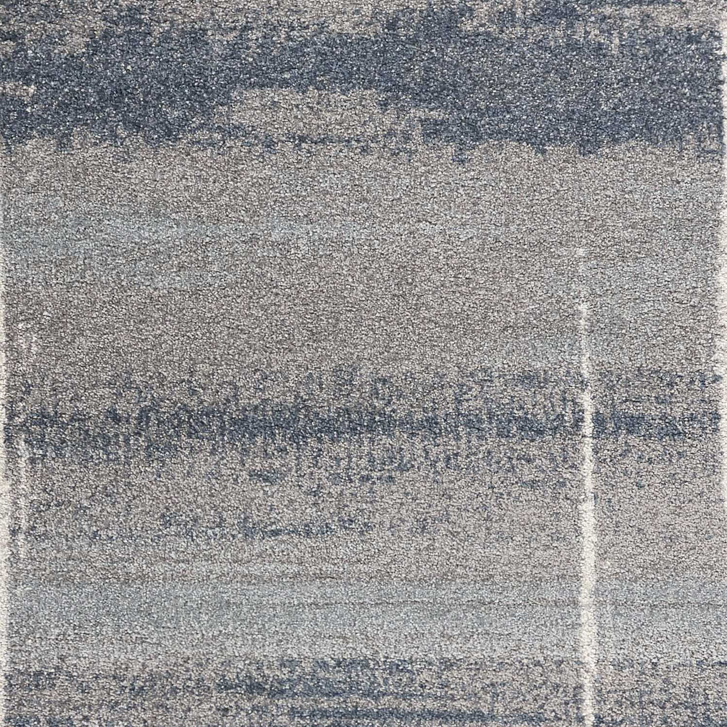 7' X 10' Blue And Gray Abstract Area Rug-Area Rugs-DECOROLALA