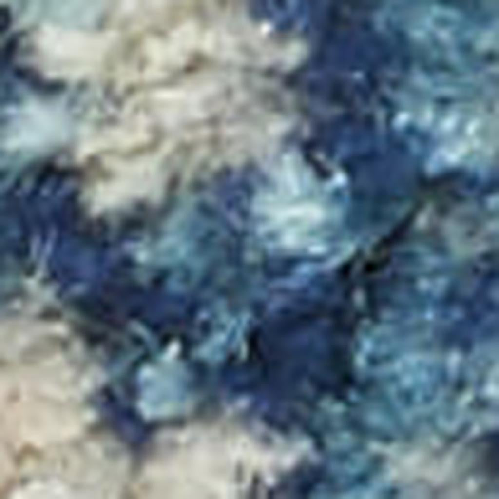 7' X 10' Blue And Ivory Medallion Distressed Area Rug-Area Rugs-DECOROLALA