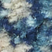 7' X 10' Blue And Ivory Medallion Distressed Area Rug-Area Rugs-DECOROLALA