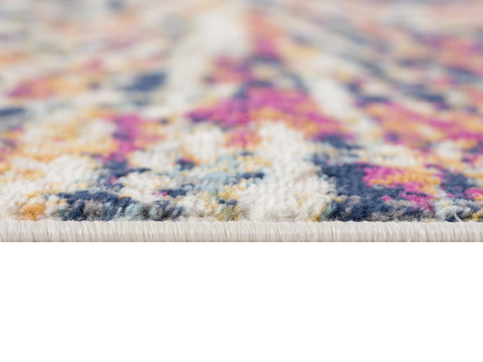 7' X 10' Cream Celestial Burst Abstract Area Rug-Area Rugs-DECOROLALA