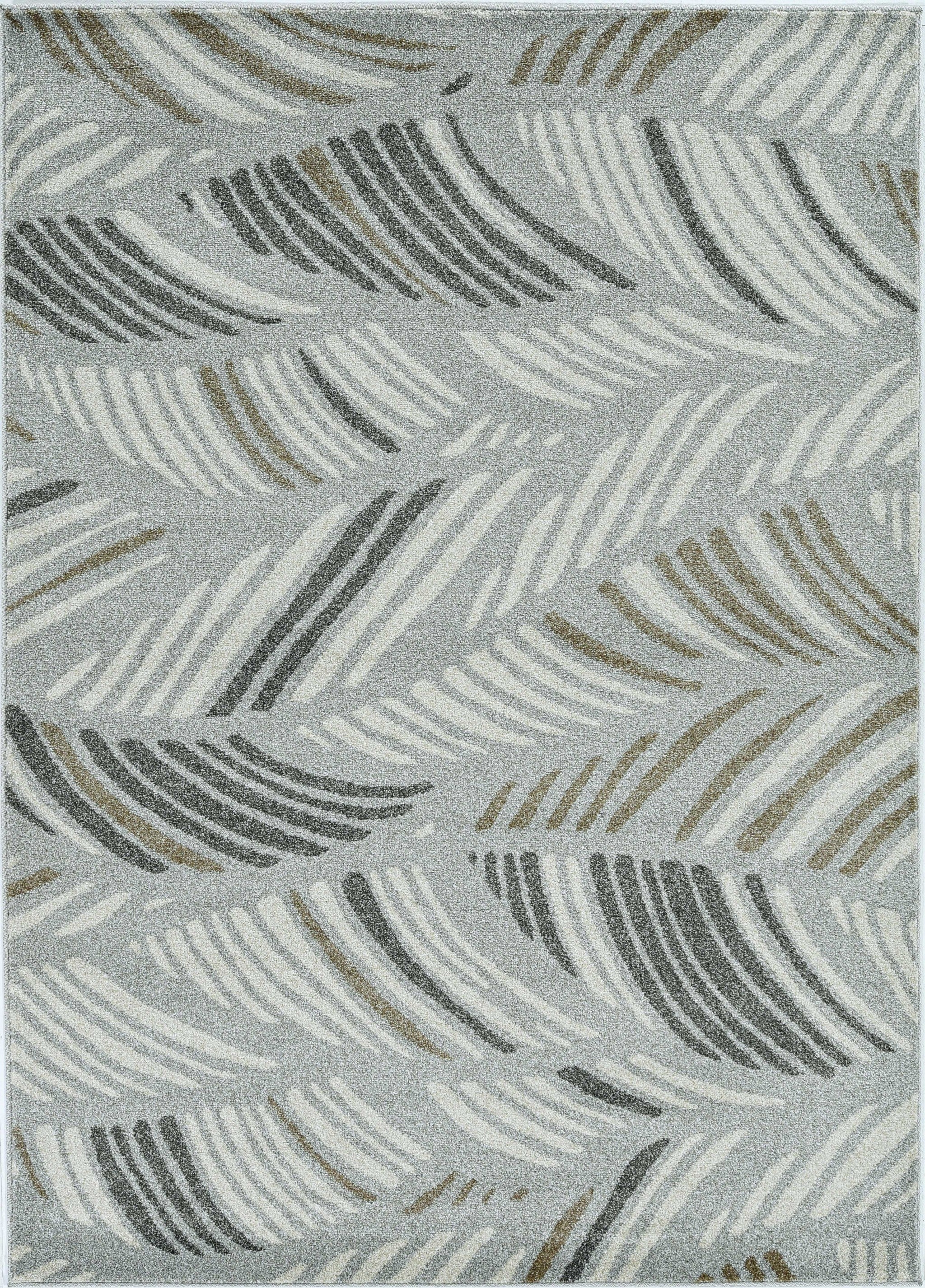 7' X 10' Gray Abstract Indoor Outdoor Area Rug-Outdoor Rugs-DECOROLALA