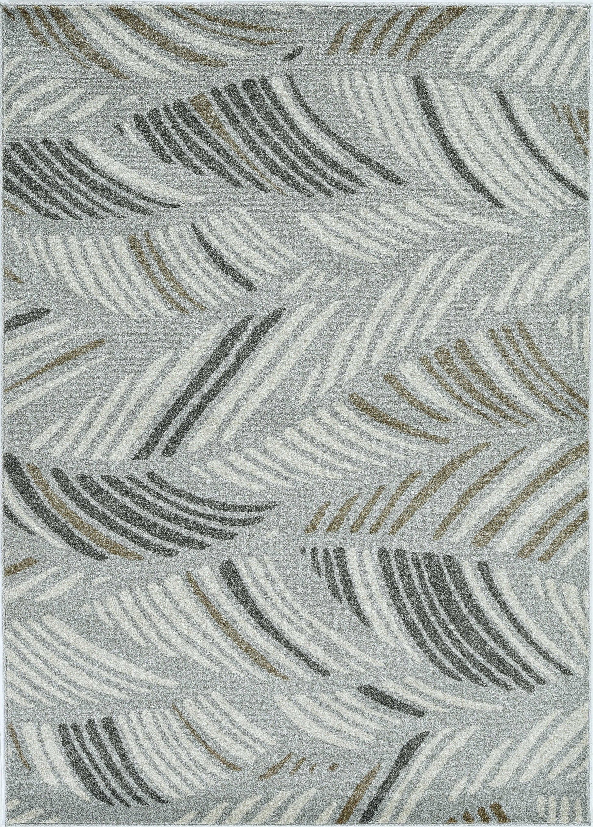 7' X 10' Gray Abstract Indoor Outdoor Area Rug-Outdoor Rugs-DECOROLALA
