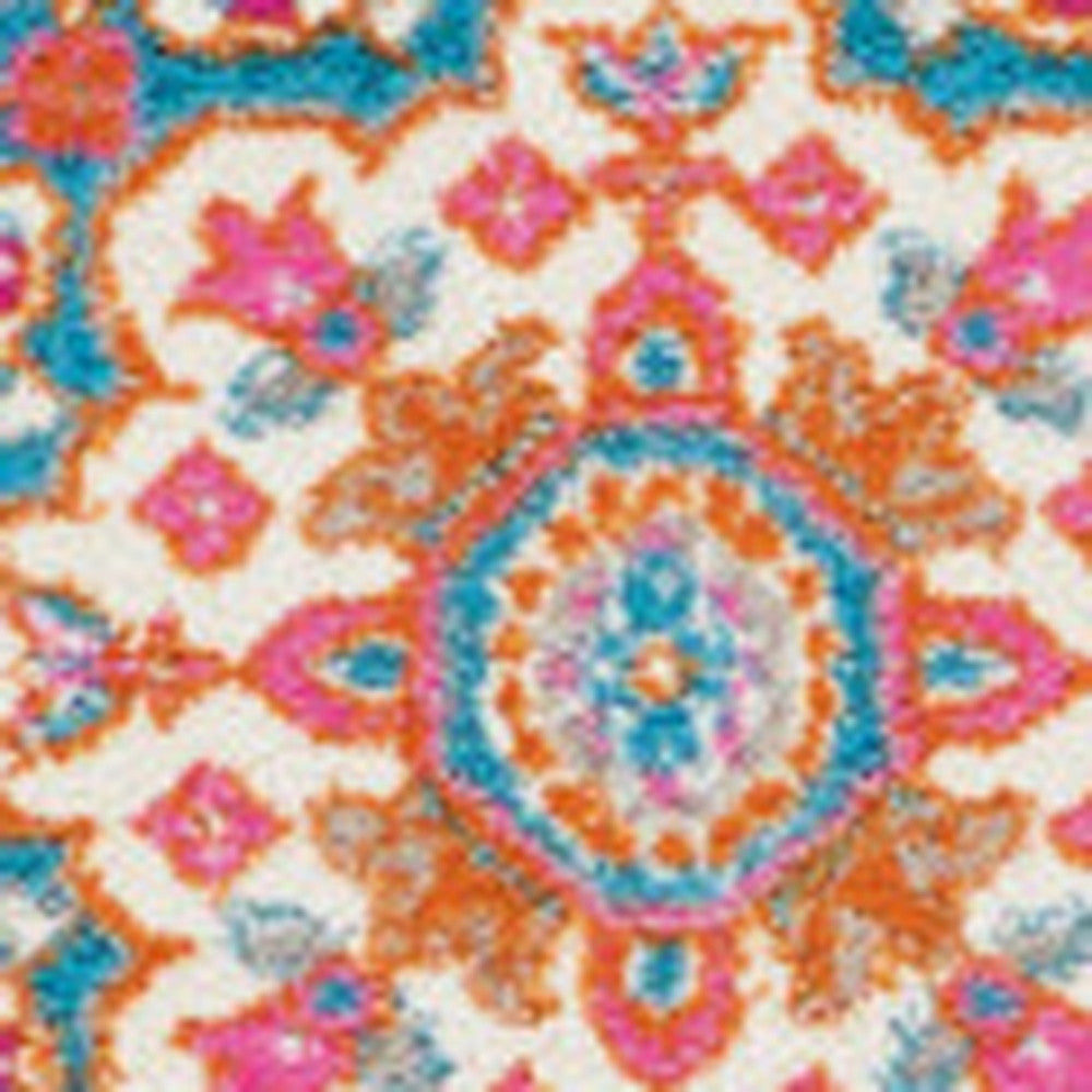 7' X 10' Gray And Gold Medallion Distressed Area Rug-Area Rugs-DECOROLALA