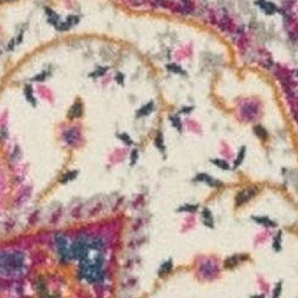 7' X 10' Gray And Ivory Medallion Area Rug-Area Rugs-DECOROLALA