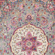 7' X 10' Gray And Ivory Medallion Area Rug-Area Rugs-DECOROLALA