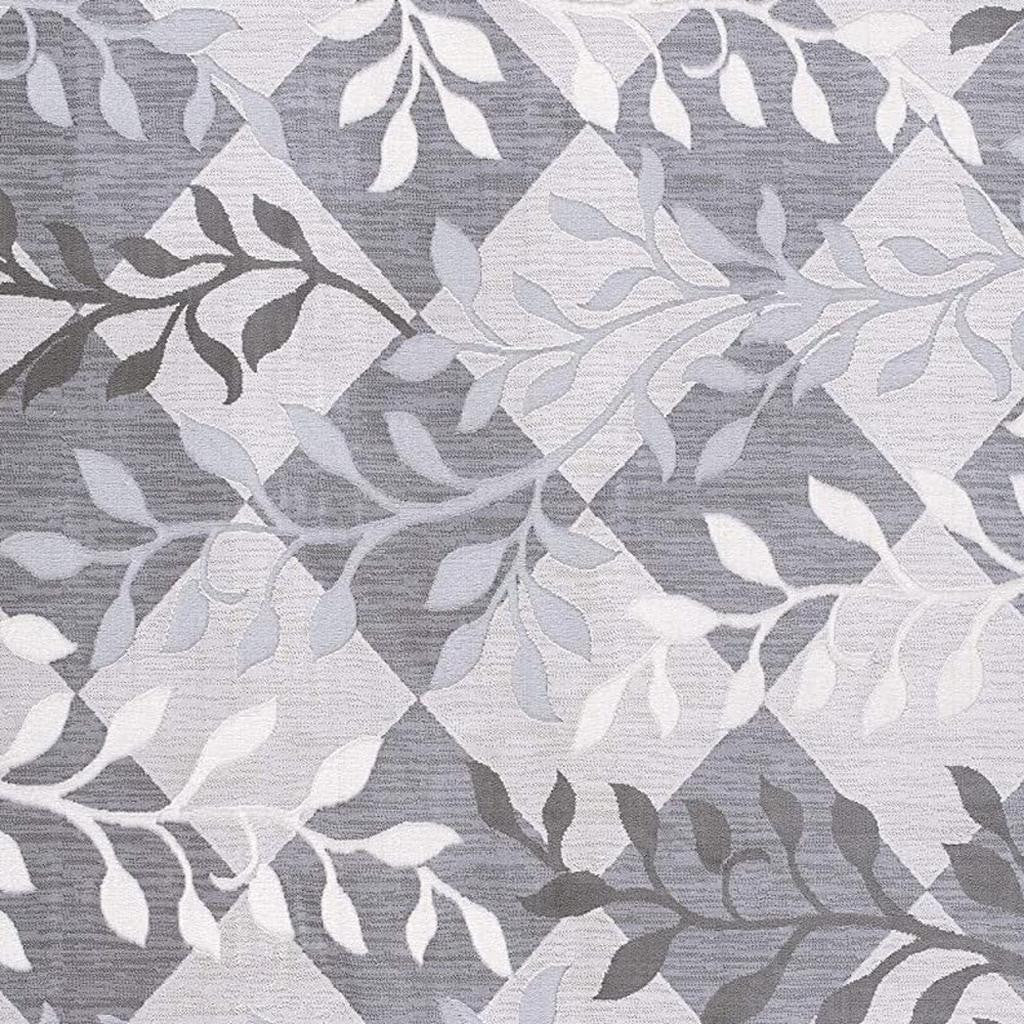 7' X 10' Gray Diamond And Vines Area Rug-Area Rugs-DECOROLALA