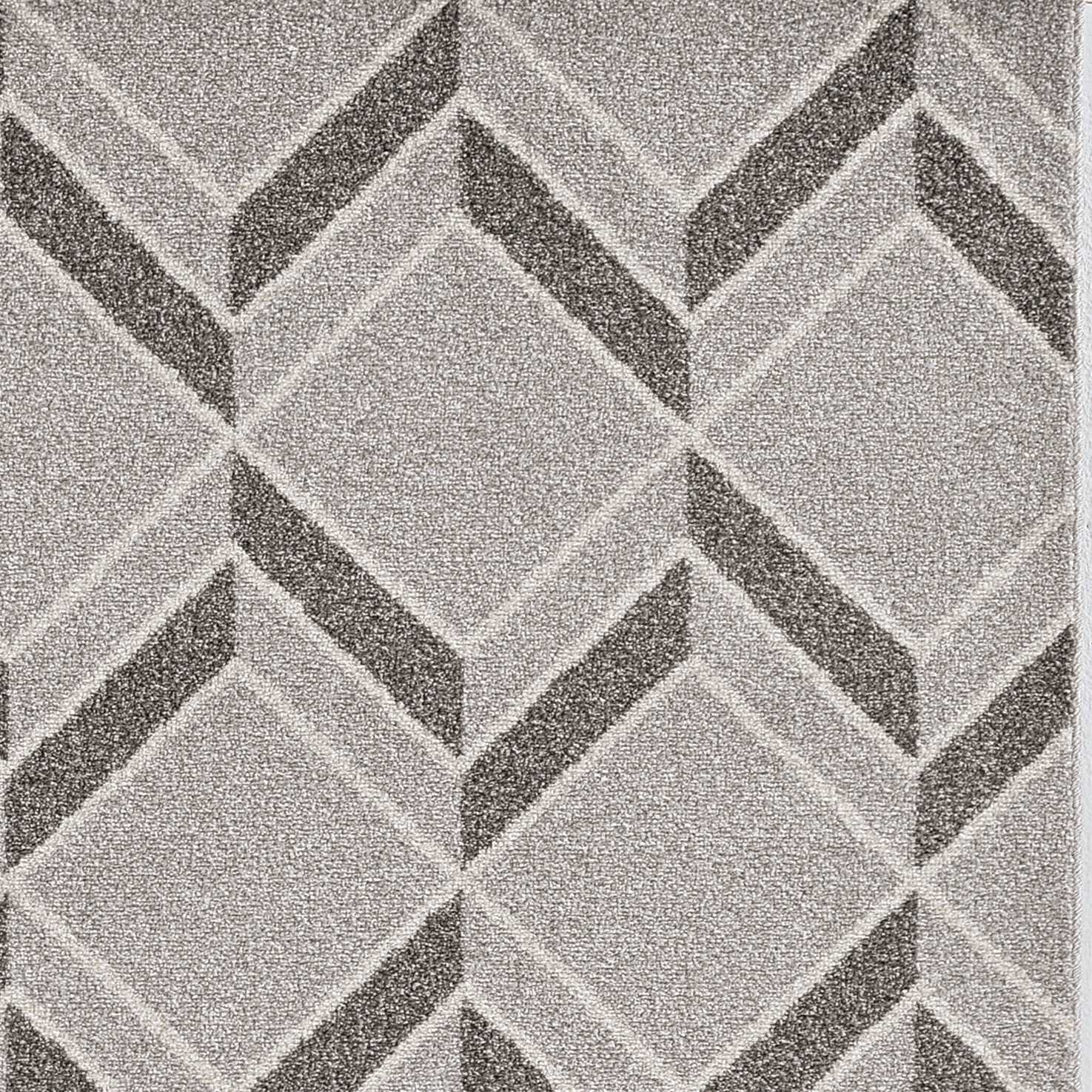 7' X 10' Gray Geometric Indoor Outdoor Area Rug-Outdoor Rugs-DECOROLALA
