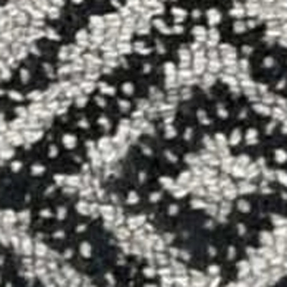 7' X 10' Gray and Black Wool Geometric Hand Tufted Area Rug-Area Rugs-DECOROLALA