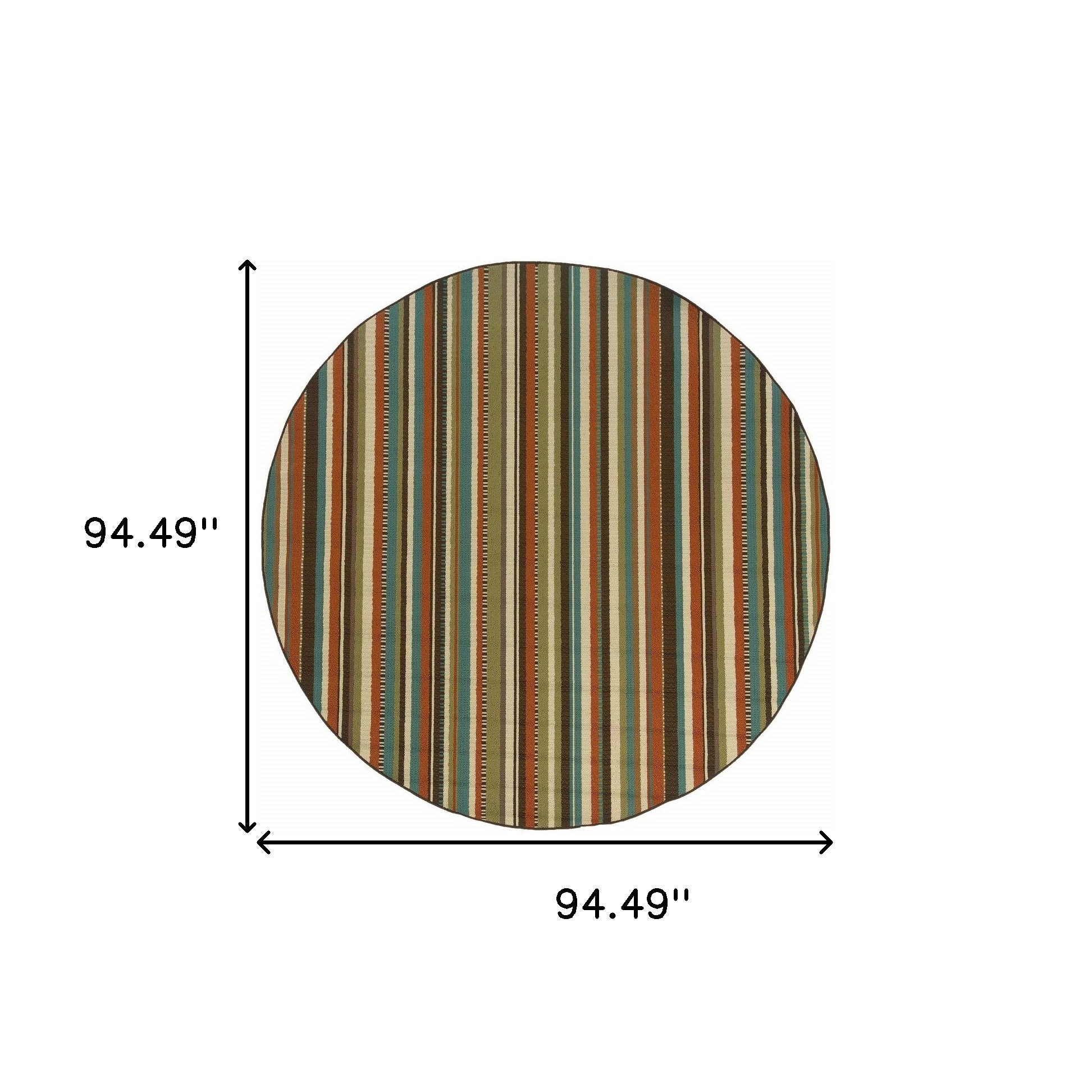 7' X 10' Green Indoor Outdoor Area Rug-Outdoor Rugs-DECOROLALA