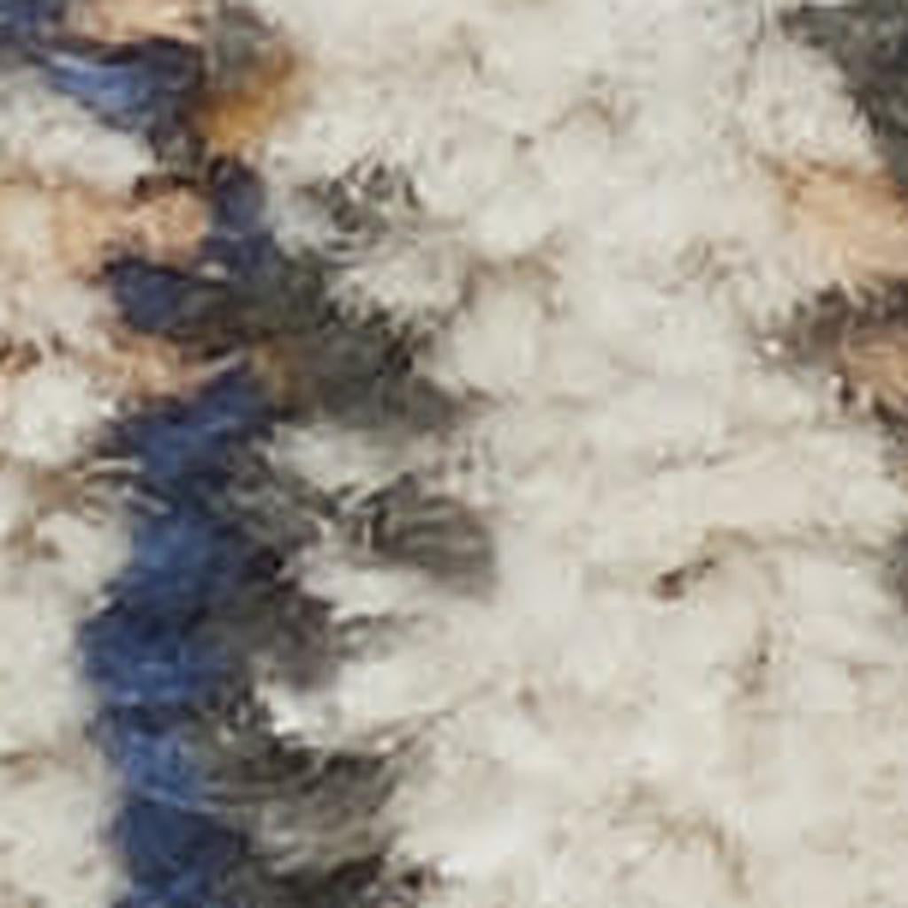 7' X 10' Ivory And Blue Floral Area Rug-Area Rugs-DECOROLALA