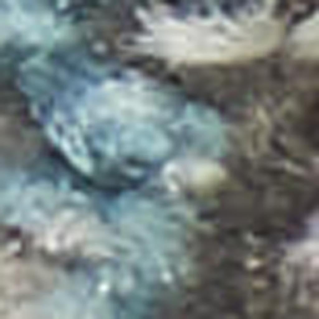 7' X 10' Ivory And Blue Oriental Distressed Area Rug-Area Rugs-DECOROLALA