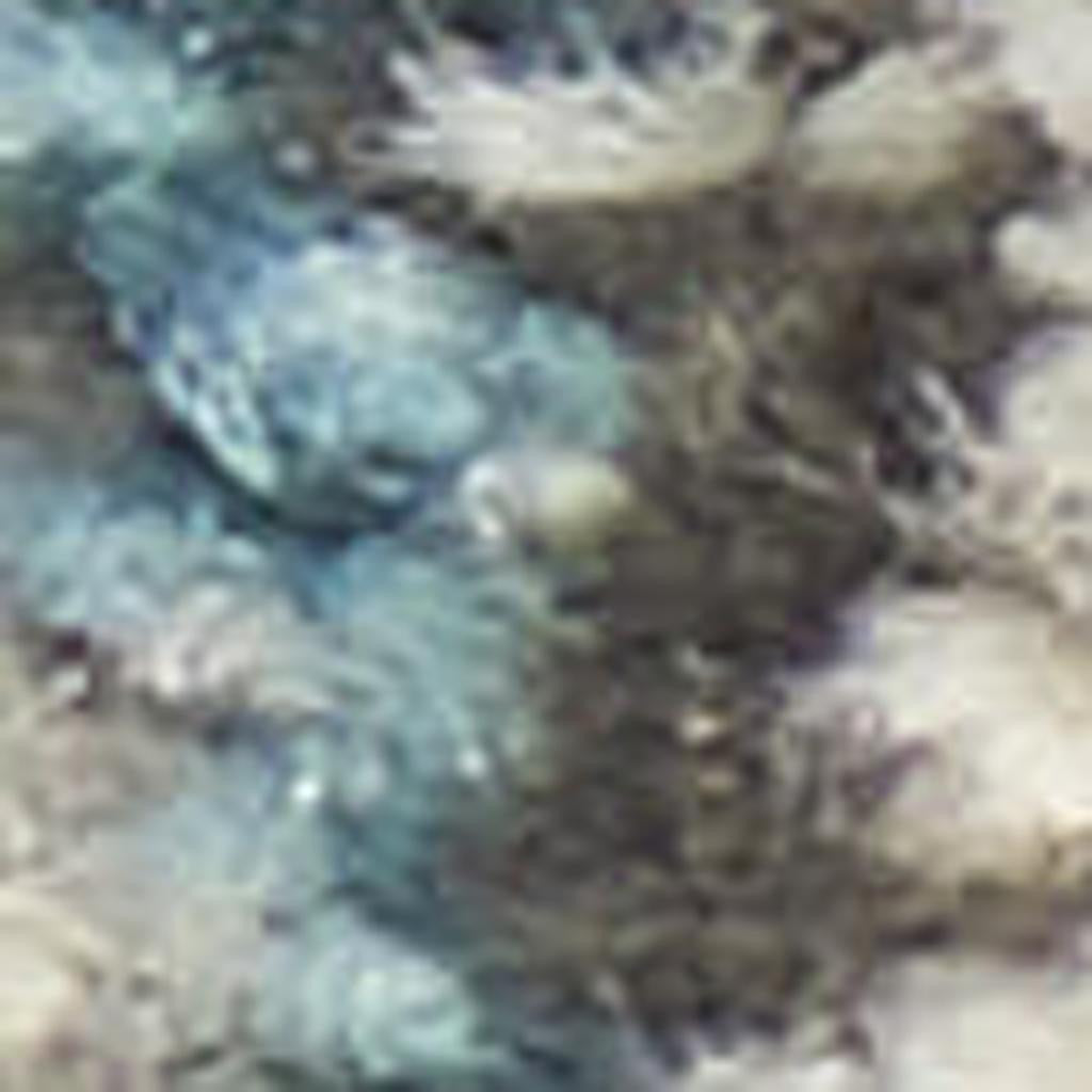 7' X 10' Ivory And Blue Oriental Distressed Area Rug-Area Rugs-DECOROLALA