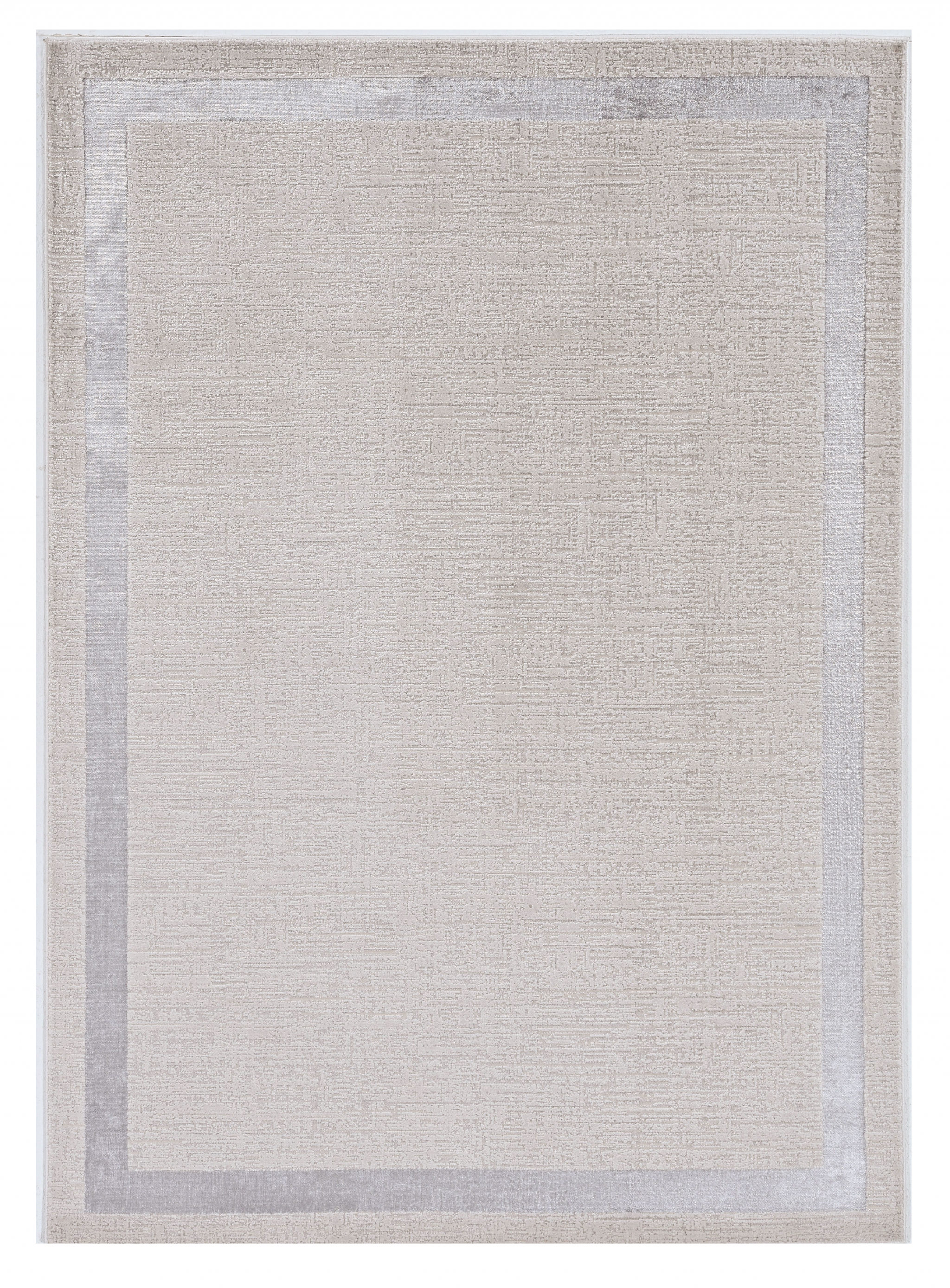 7' X 10' Ivory And Silver Abstract Area Rug-Area Rugs-DECOROLALA
