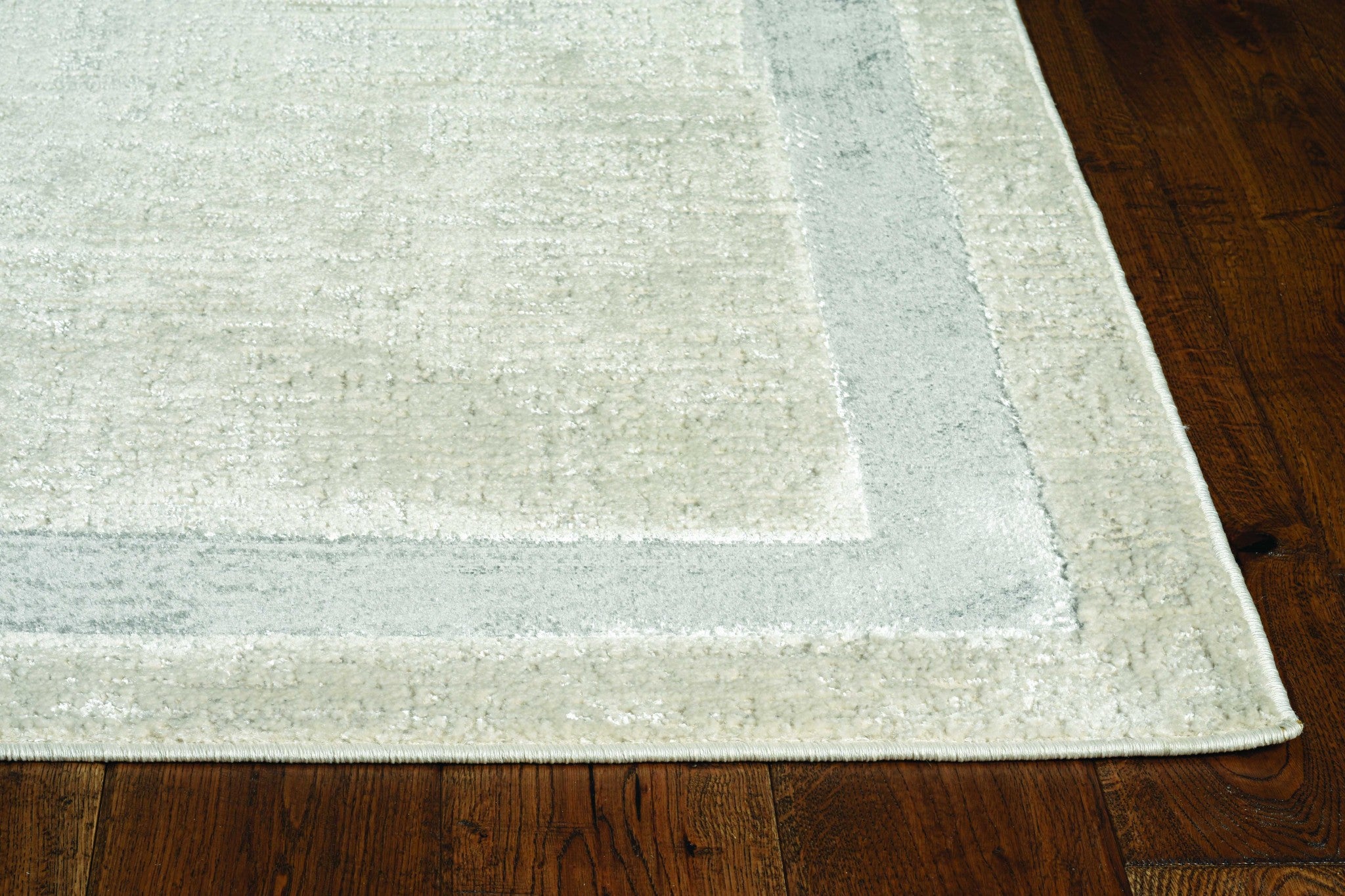 7' X 10' Ivory And Silver Abstract Area Rug-Area Rugs-DECOROLALA