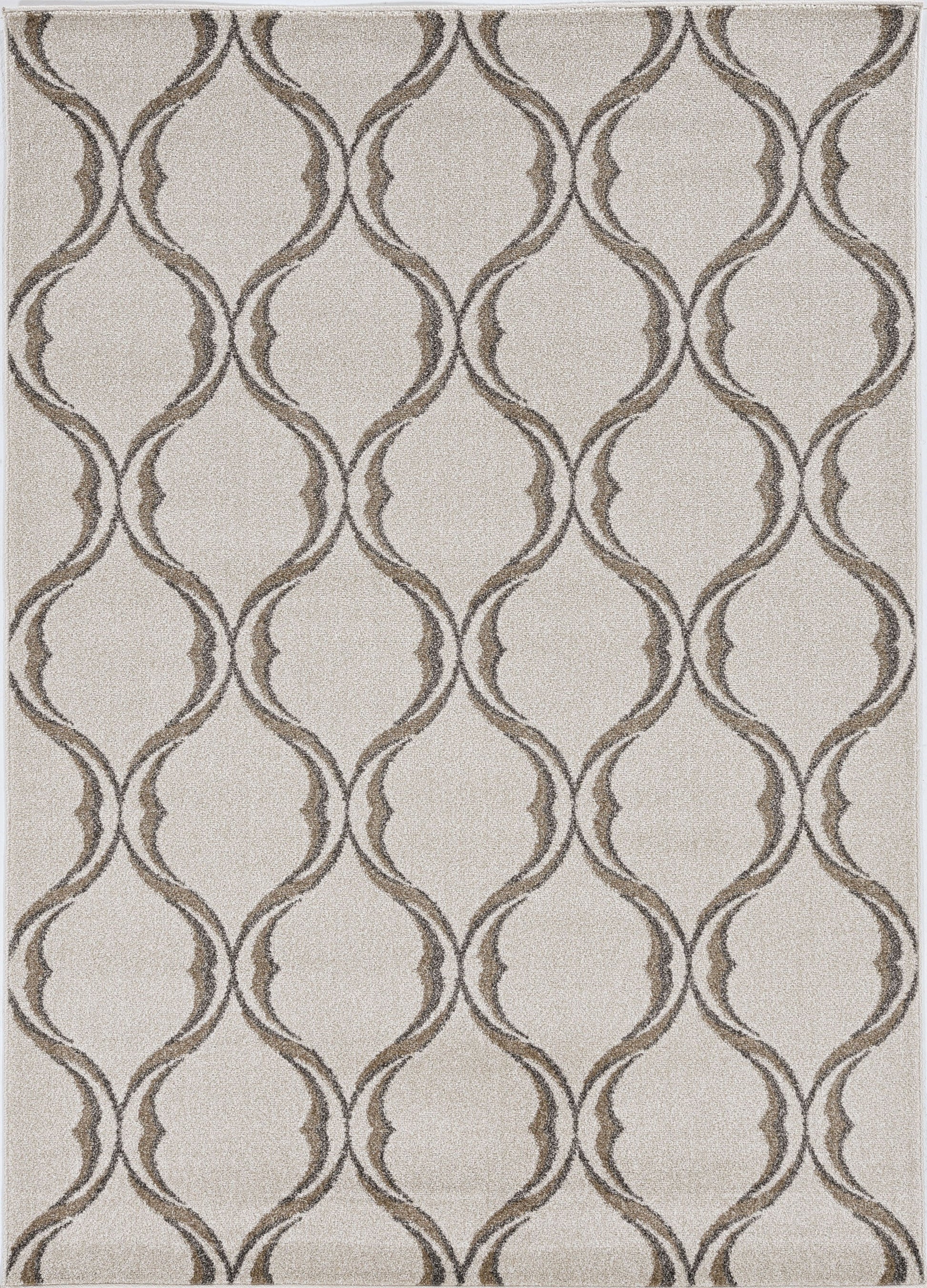 7' X 10' Ivory Moroccan Indoor Outdoor Area Rug-Outdoor Rugs-DECOROLALA