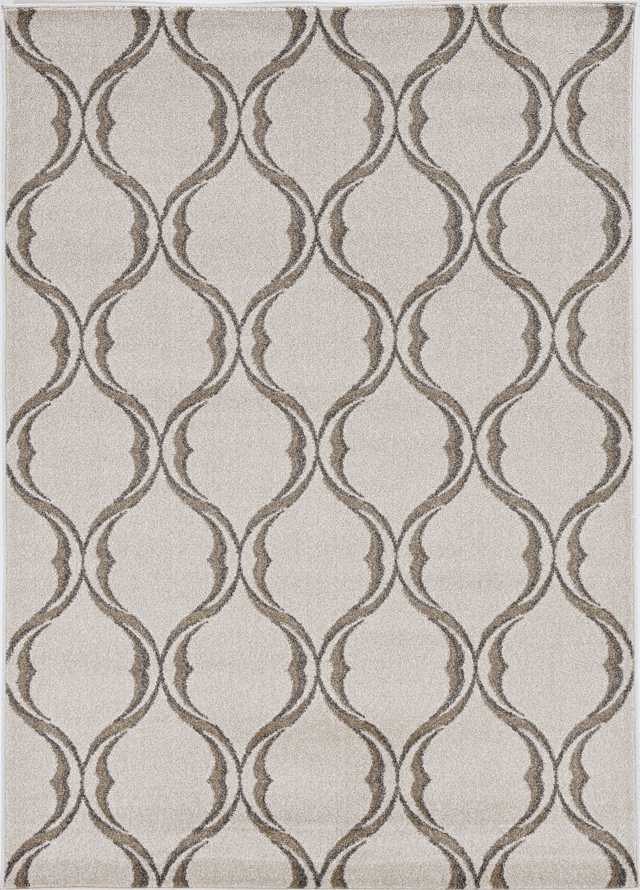 7' X 10' Ivory Moroccan Indoor Outdoor Area Rug-Outdoor Rugs-DECOROLALA