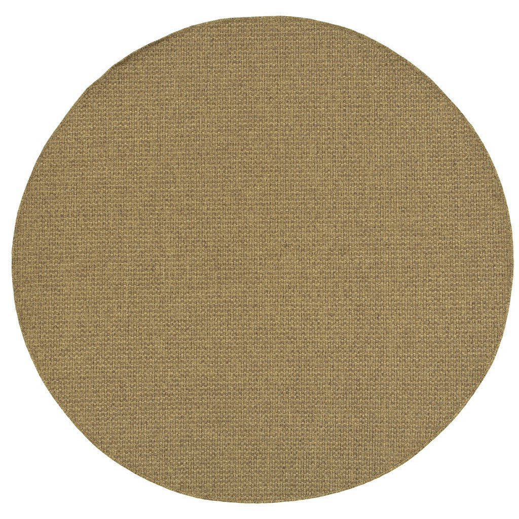 7' X 10' Tan Indoor Outdoor Area Rug-Outdoor Rugs-DECOROLALA