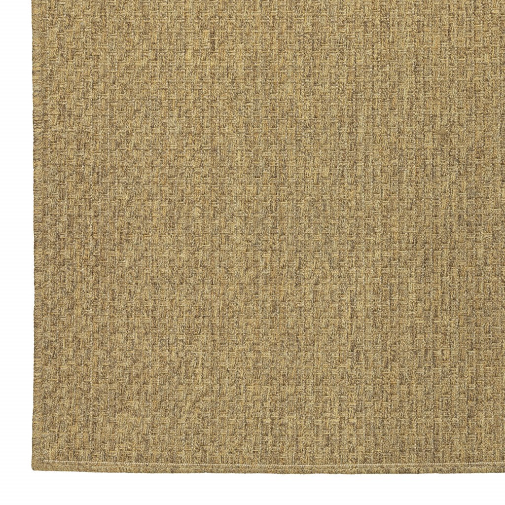 7' X 10' Tan Indoor Outdoor Area Rug-Outdoor Rugs-DECOROLALA