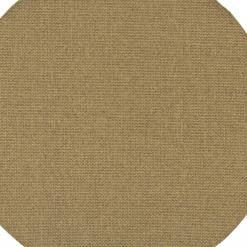 7' X 10' Tan Indoor Outdoor Area Rug-Outdoor Rugs-DECOROLALA