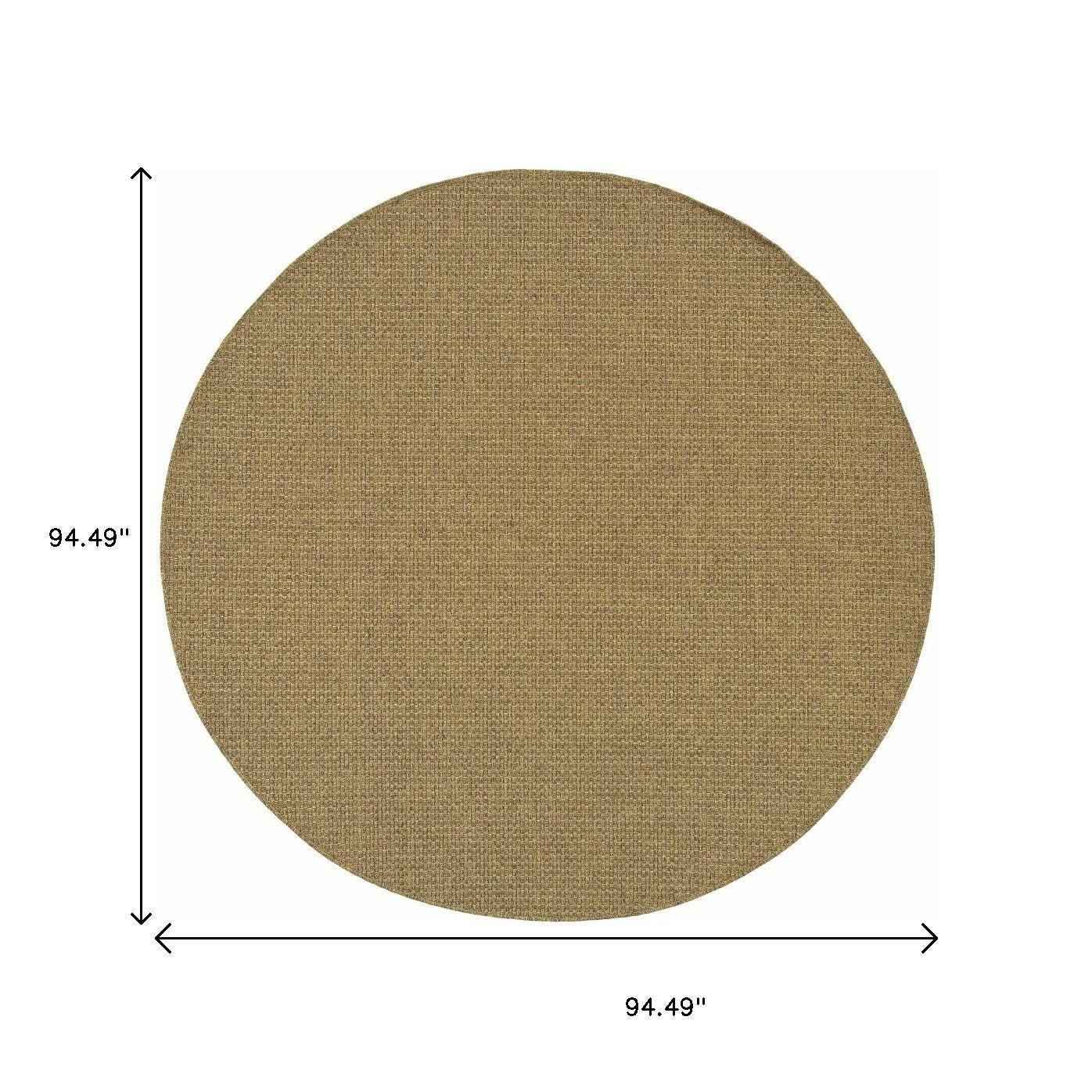 7' X 10' Tan Indoor Outdoor Area Rug-Outdoor Rugs-DECOROLALA