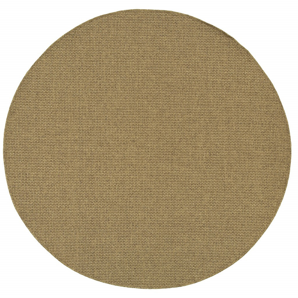 7' X 10' Tan Indoor Outdoor Area Rug-Outdoor Rugs-DECOROLALA