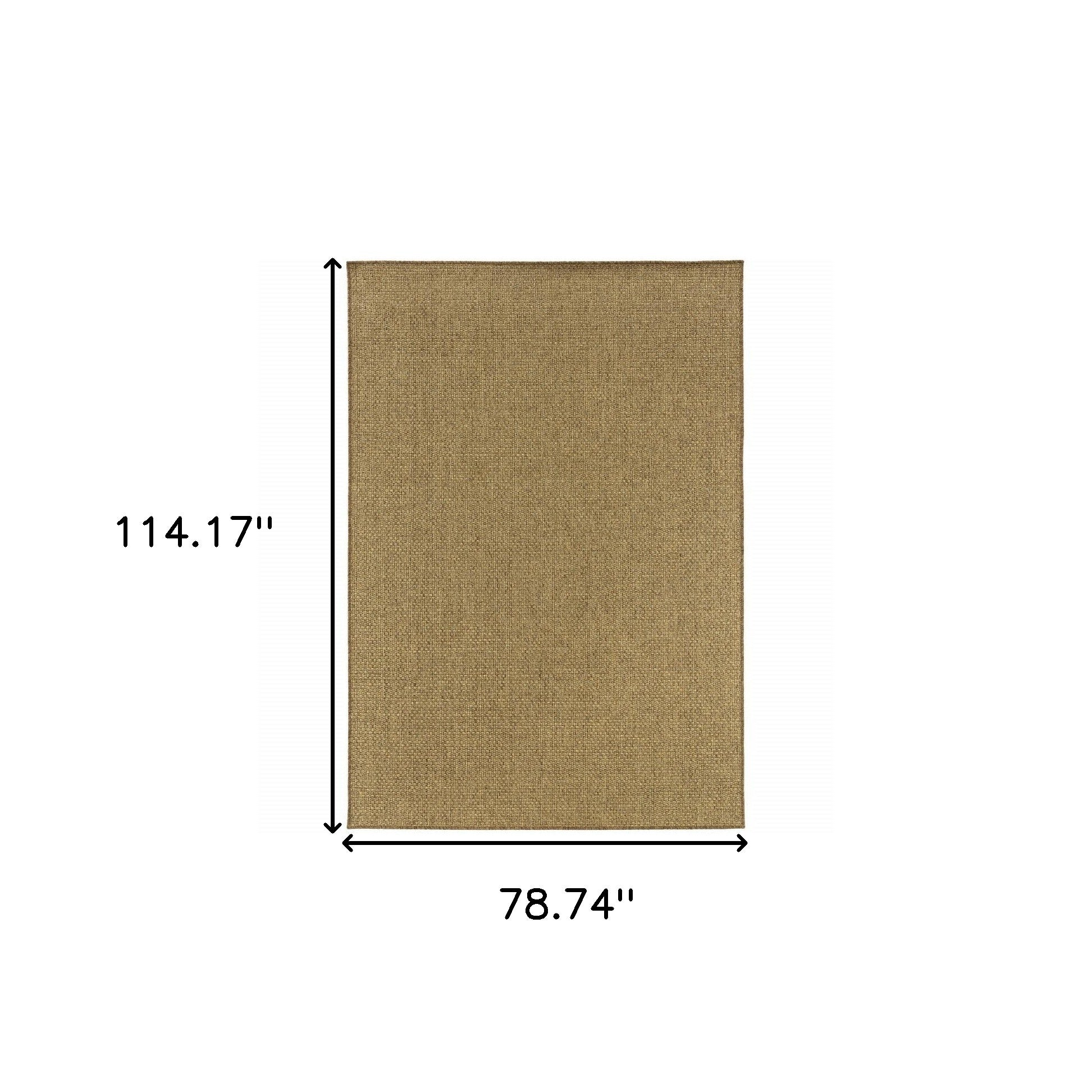 7' X 10' Tan Indoor Outdoor Area Rug-Outdoor Rugs-DECOROLALA