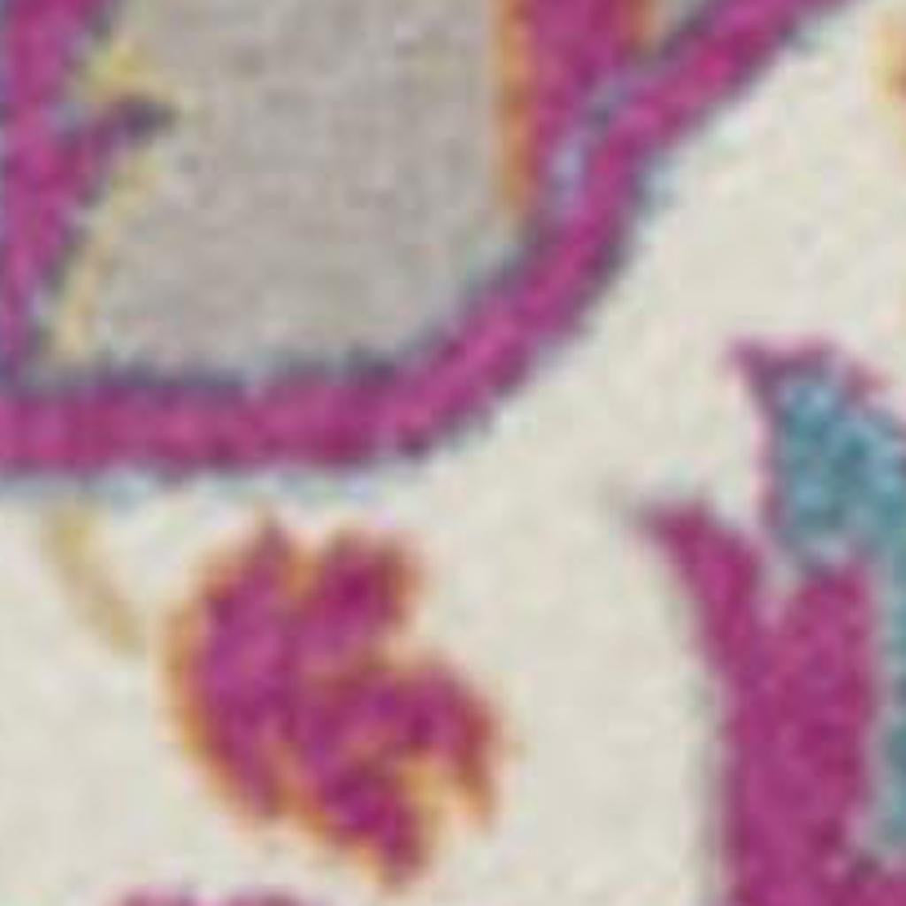 7' X 10' Teal And Ivory Medallion Distressed Area Rug-Area Rugs-DECOROLALA