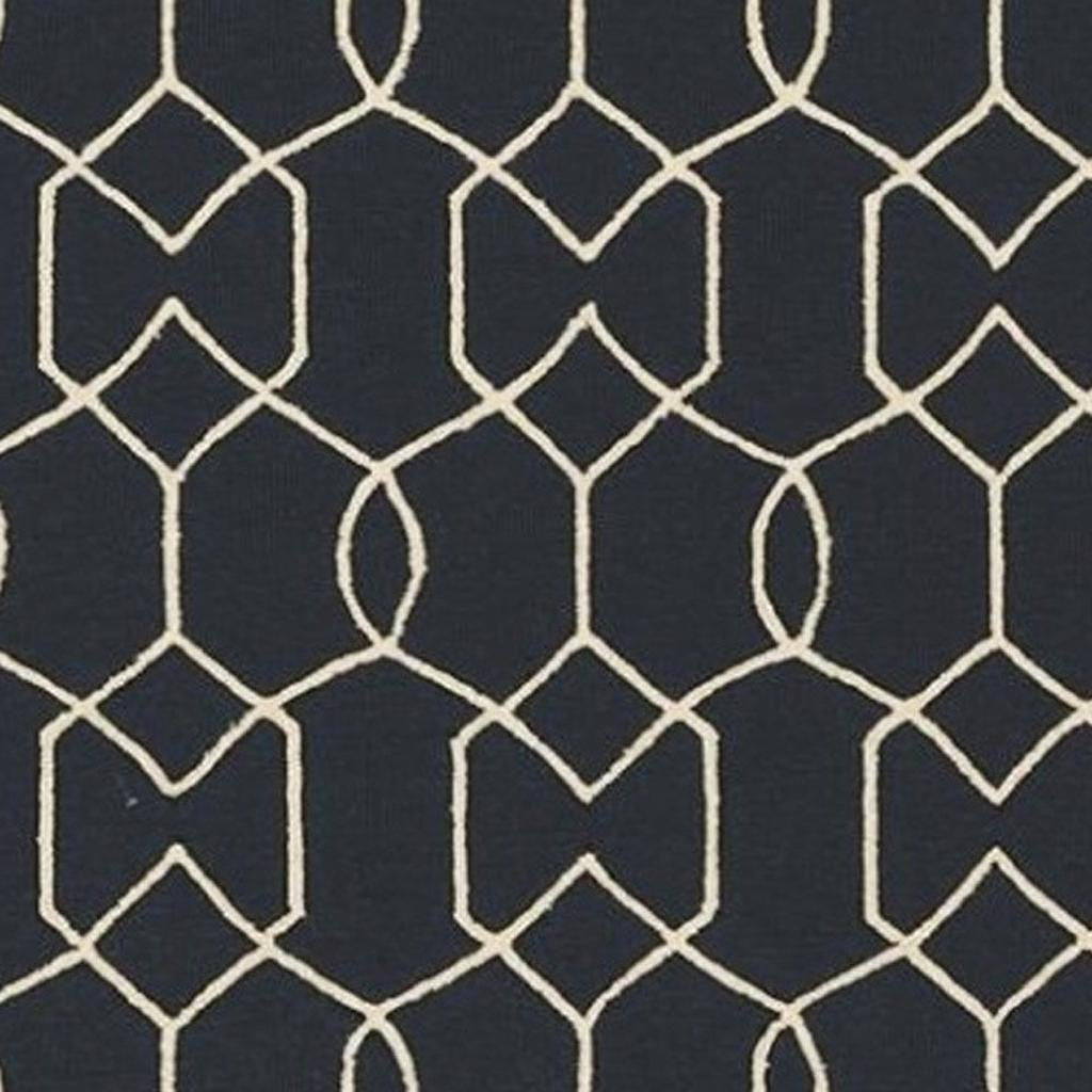 7' X 7' Navy Blue Hand Hooked Area Rug-Area Rugs-DECOROLALA