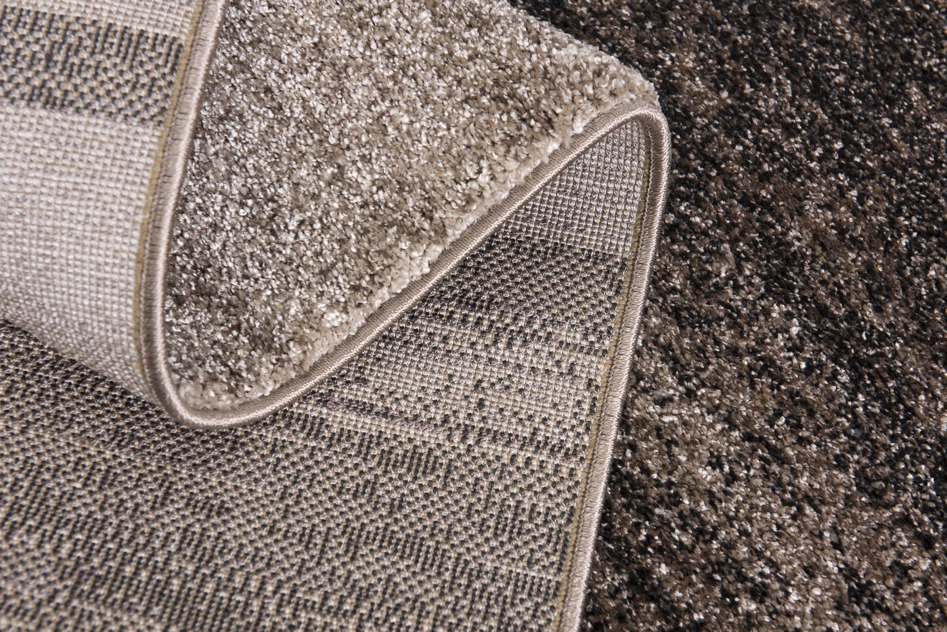 7' X 9' Brown And Beige Abstract Blocks Area Rug-Area Rugs-DECOROLALA