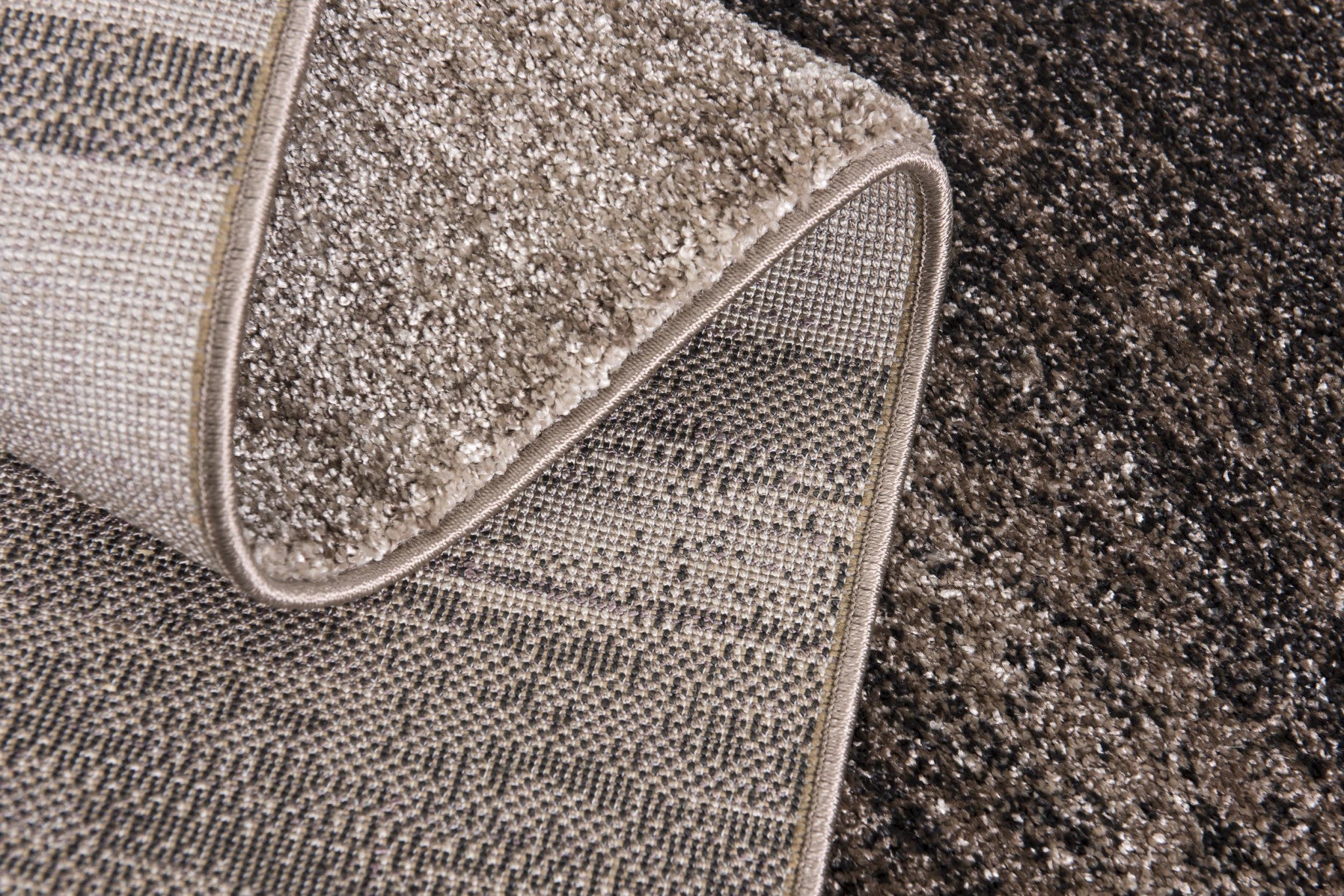 7' X 9' Brown And Beige Abstract Blocks Area Rug-Area Rugs-DECOROLALA