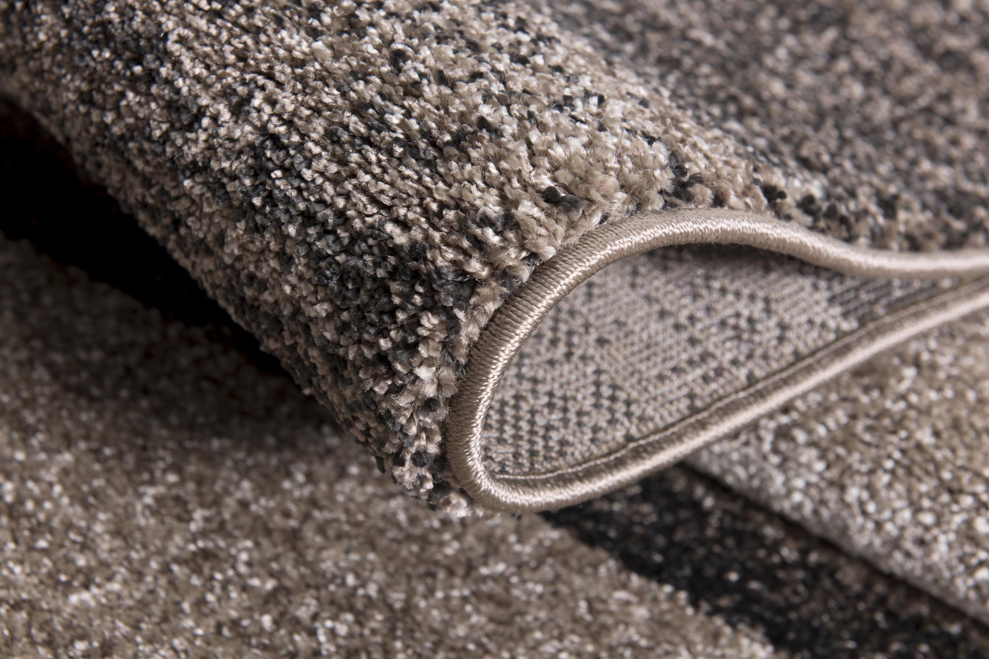 7' X 9' Brown And Beige Abstract Blocks Area Rug-Area Rugs-DECOROLALA