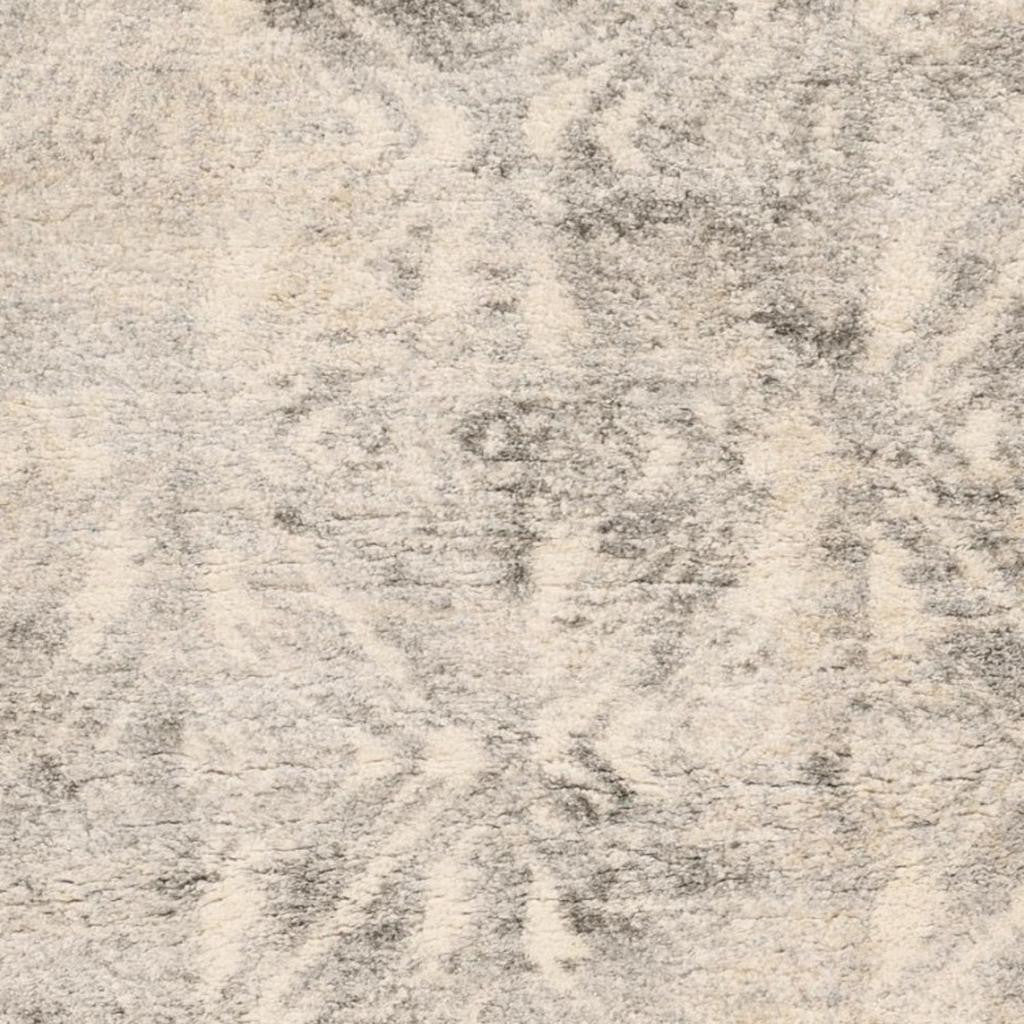 7' X 9' Gray And Ivory Diamond Area Rug-Area Rugs-DECOROLALA