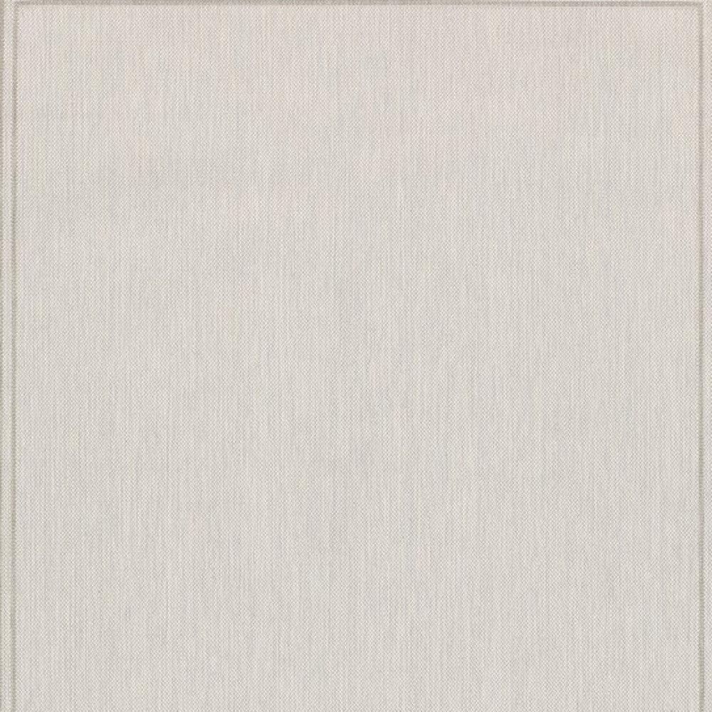 7' X 9' Gray And Ivory Indoor Outdoor Area Rug-Outdoor Rugs-DECOROLALA