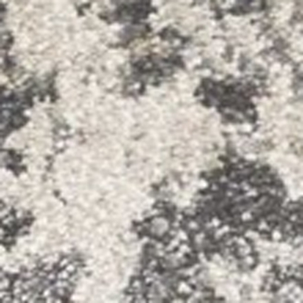 7' X 9' Gray And Tan Abstract Area Rug-Area Rugs-DECOROLALA