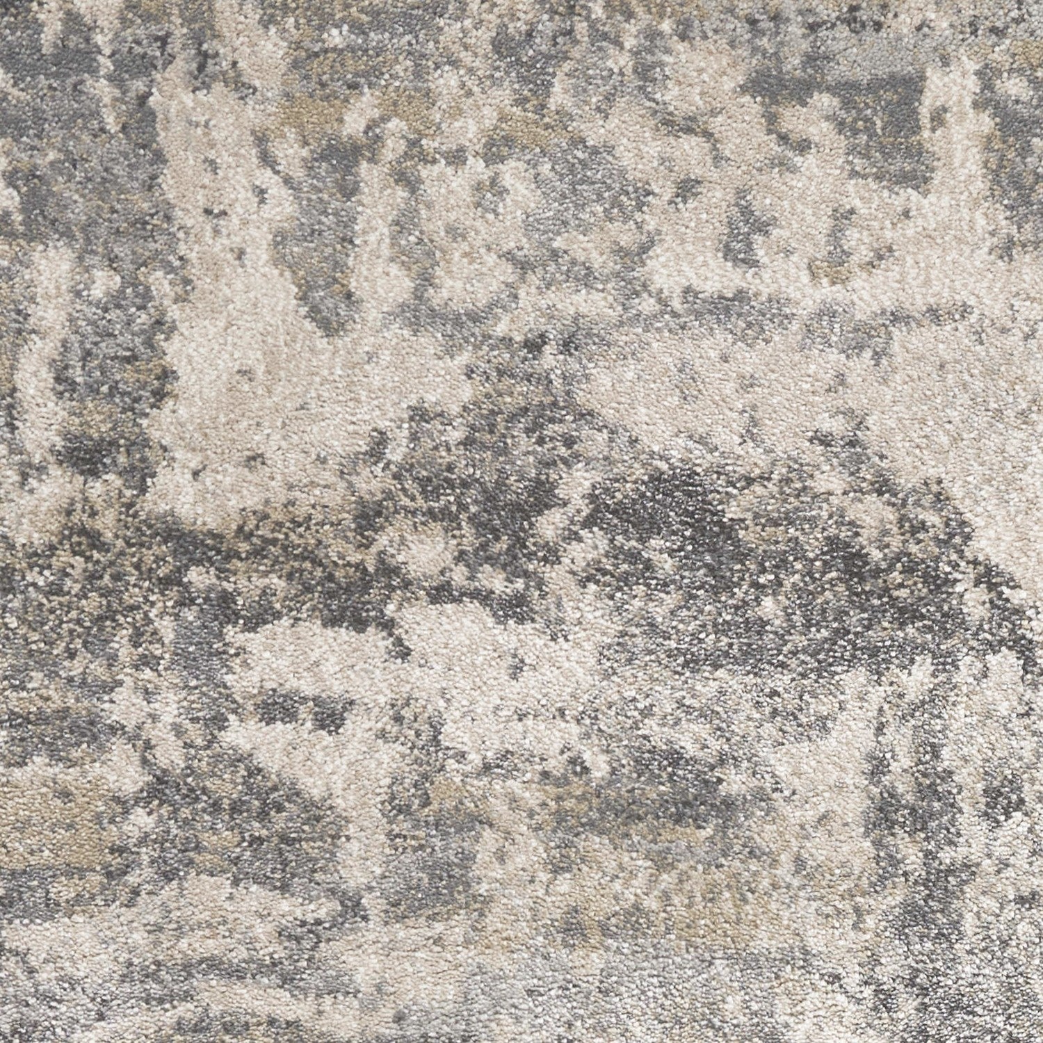 7' X 9' Gray And Tan Abstract Area Rug-Area Rugs-DECOROLALA