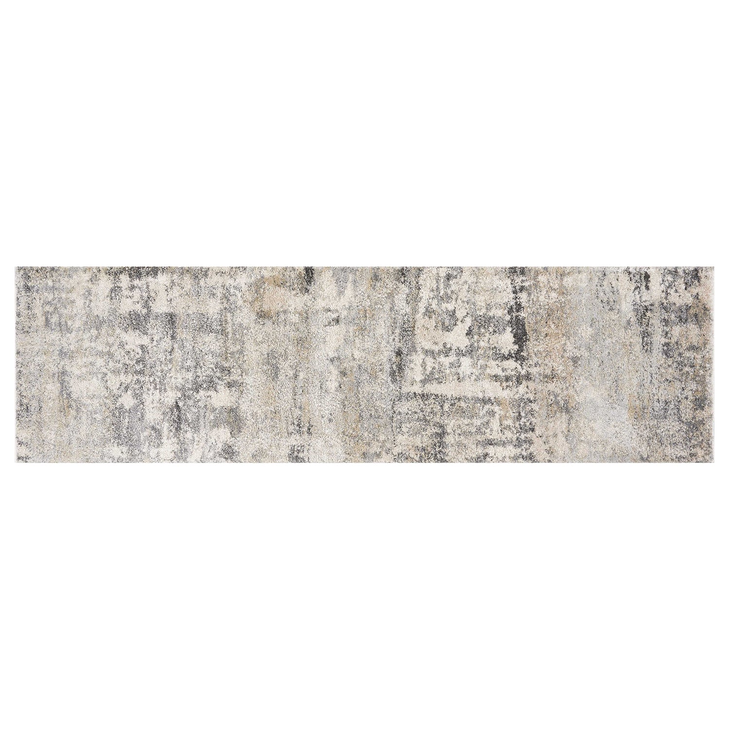 7' X 9' Gray And Tan Abstract Area Rug-Area Rugs-DECOROLALA