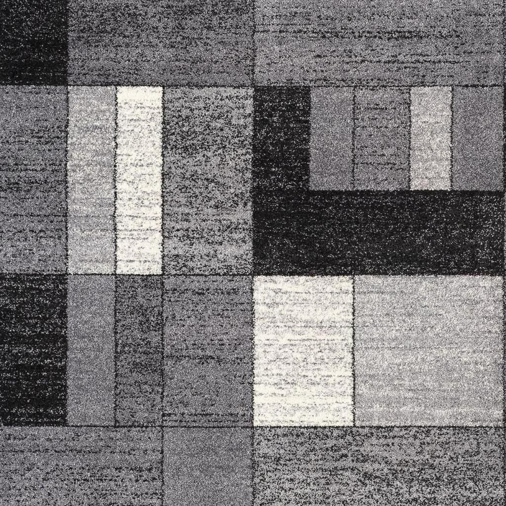 7' X 9' Gray Distressed Geometric Area Rug-Area Rugs-DECOROLALA