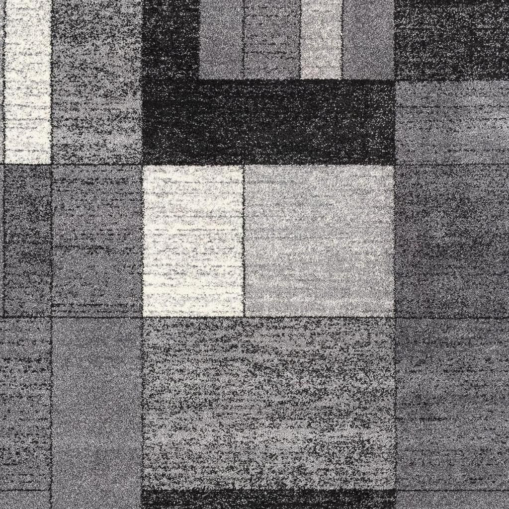 7' X 9' Gray Distressed Geometric Area Rug-Area Rugs-DECOROLALA