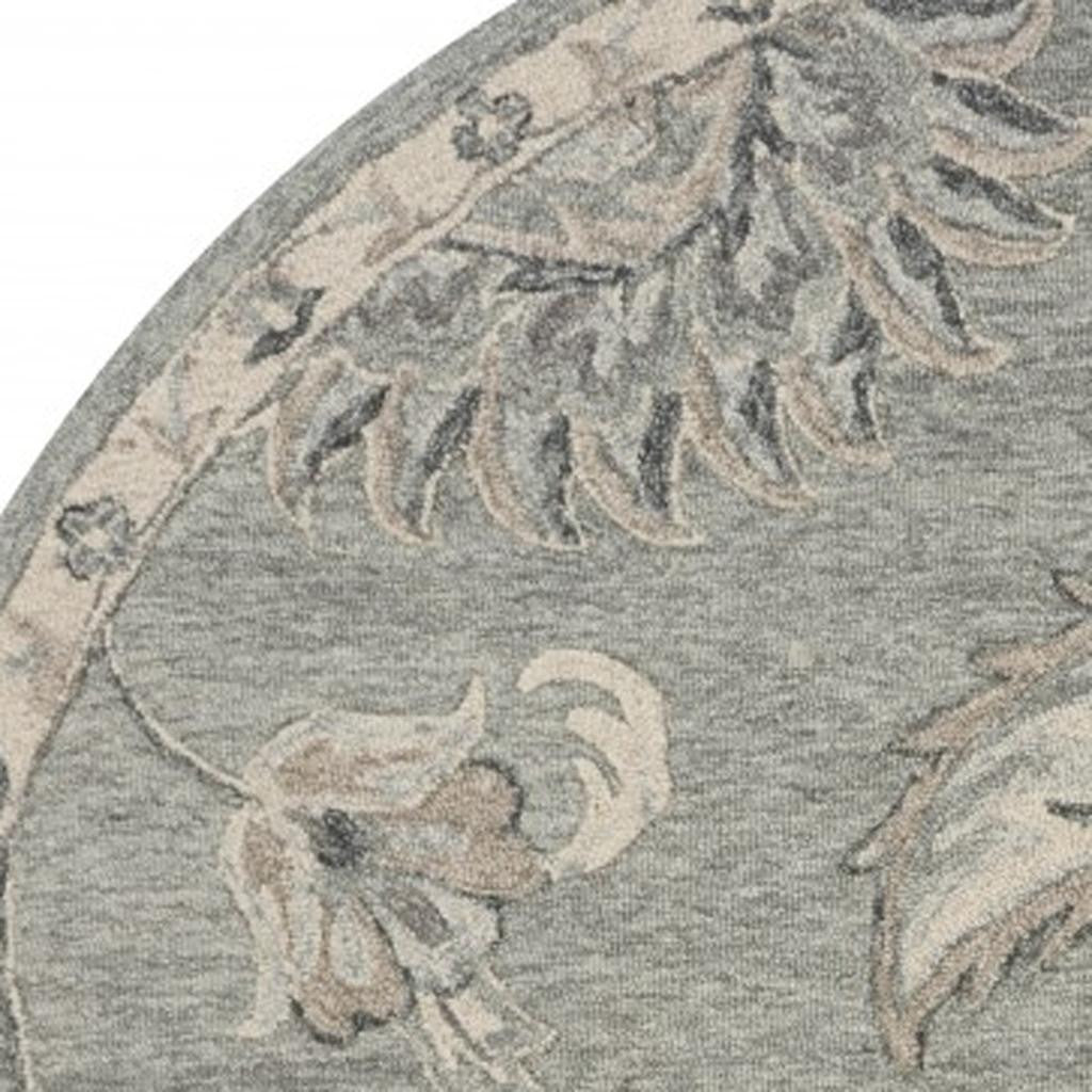 7' X 9' Gray Wool Hand Tufted Area Rug-Area Rugs-DECOROLALA