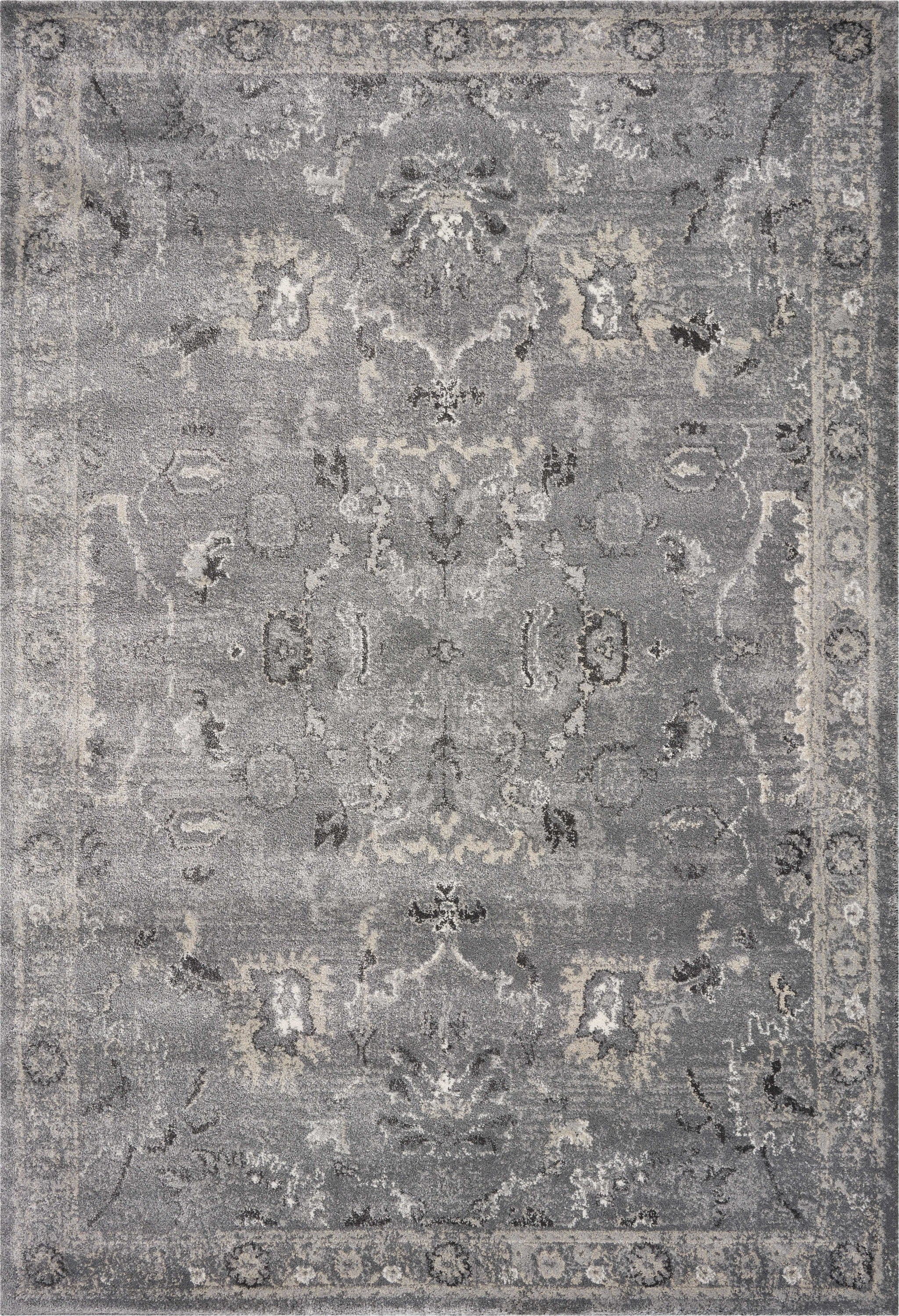 7' X 9' Polypropylene Grey Area Rug-Area Rugs-DECOROLALA
