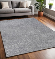 7' X 9' Polypropylene Grey Area Rug-Area Rugs-DECOROLALA