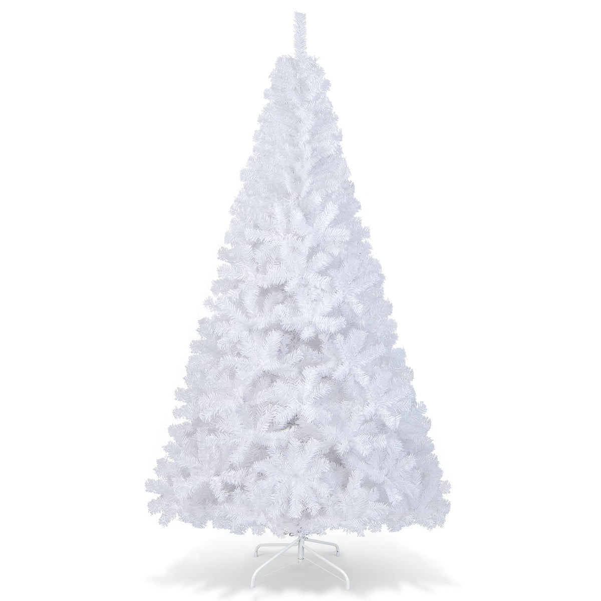 7 ft White Christmas Tree with Solid Metal Stand-7 ft-Christmas Trees-DECOROLALA