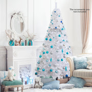 7 ft White Christmas Tree with Solid Metal Stand-7 ft-Christmas Trees-DECOROLALA