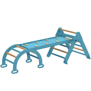 7-in-1 Pikler Triangle Set, Foldable Wooden Climbing Toys with Arch, Ramp and Ladder for Toddlers 1-4 Years-Toys & Games > Baby & Toddler Toys > Kids Gym & Playmats-DECOROLALA