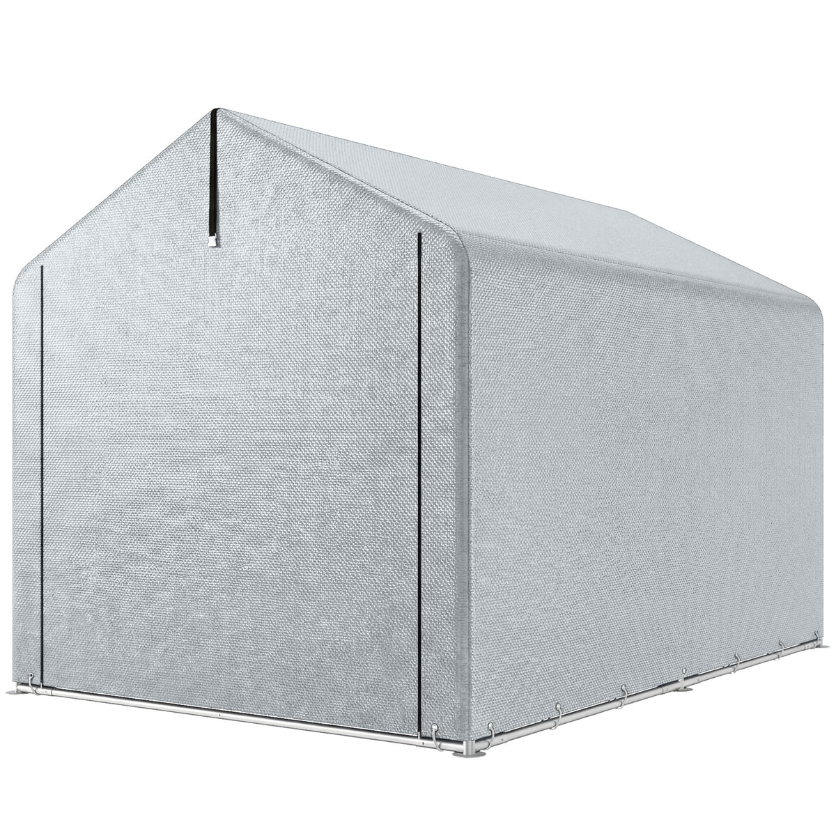 7' x 5' Portable Bike Storage Shed - Light Grey PE Tent-Patio & Garden > Lawn & Garden > Sheds > Portable Shed-DECOROLALA