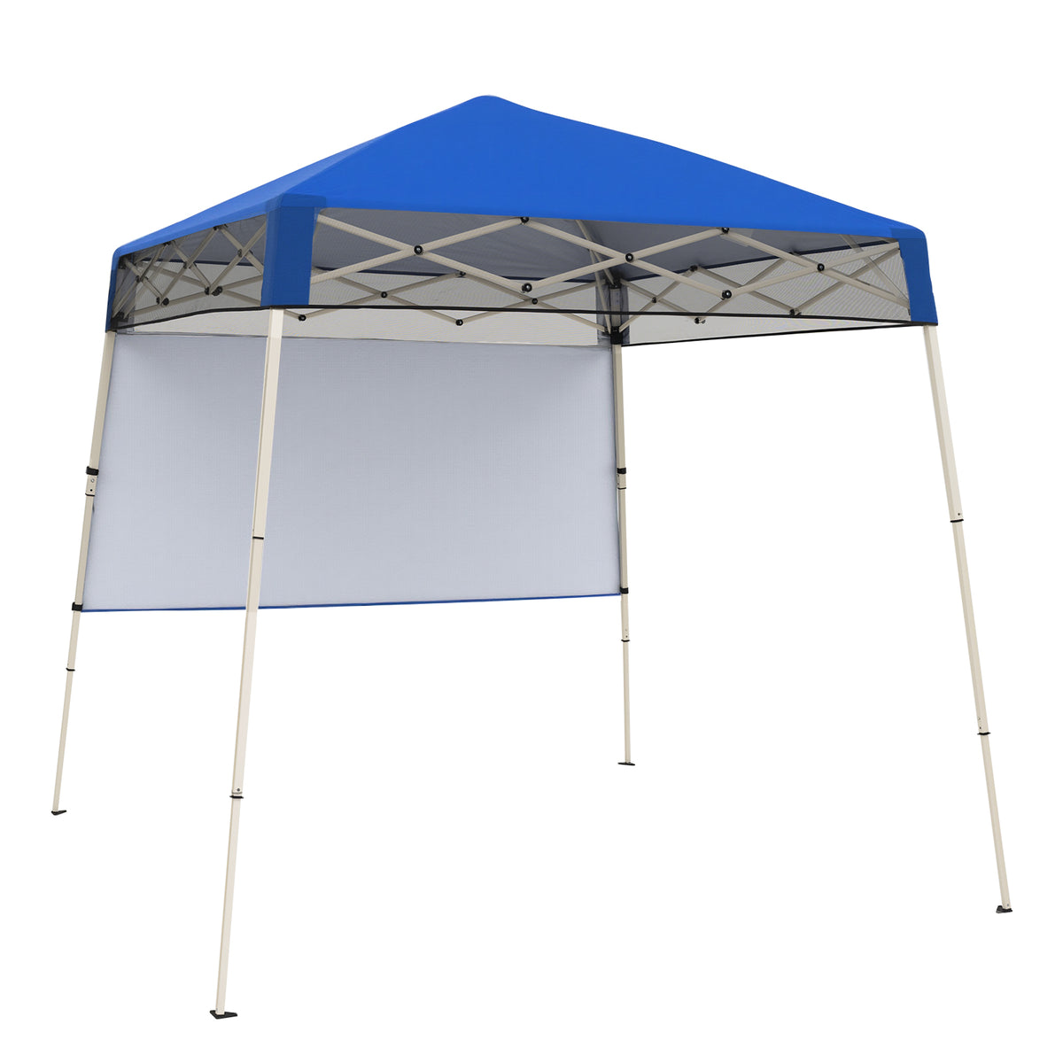 7 x 7 FT Pop-Up Canopy Tent with 1 Push Center Lock for Sports Picnic Camping-Blue-Canopies-DECOROLALA