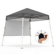 7 x 7 FT Pop-Up Canopy Tent with 1 Push Center Lock for Sports Picnic Camping-Gray-Canopies-DECOROLALA