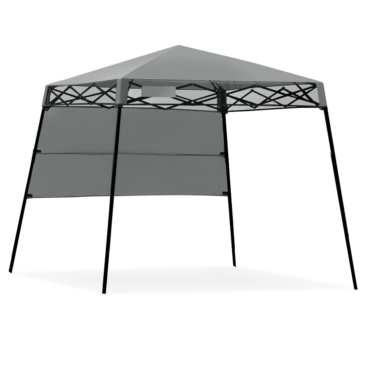 7 x 7 Feet Sland Adjustable Portable Canopy Tent with Backpack-Gray-Canopies-DECOROLALA
