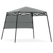 7 x 7 Feet Sland Adjustable Portable Canopy Tent with Backpack-Gray-Canopies-DECOROLALA