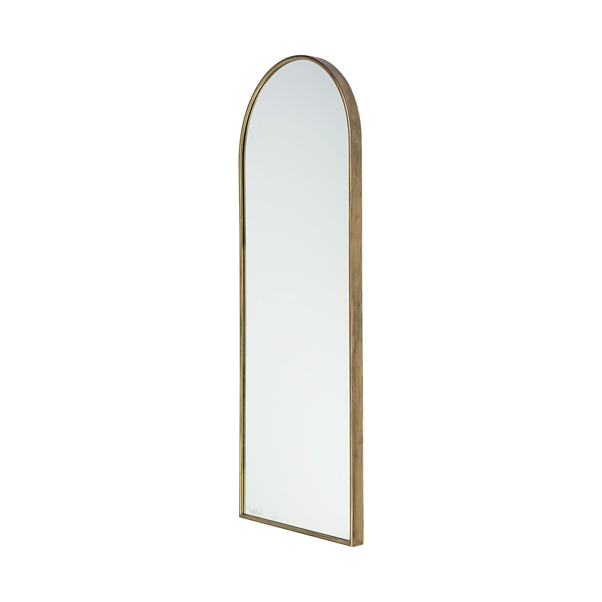 70" Gold Arch Metal Framed Accent Mirror-Mirrors-DECOROLALA